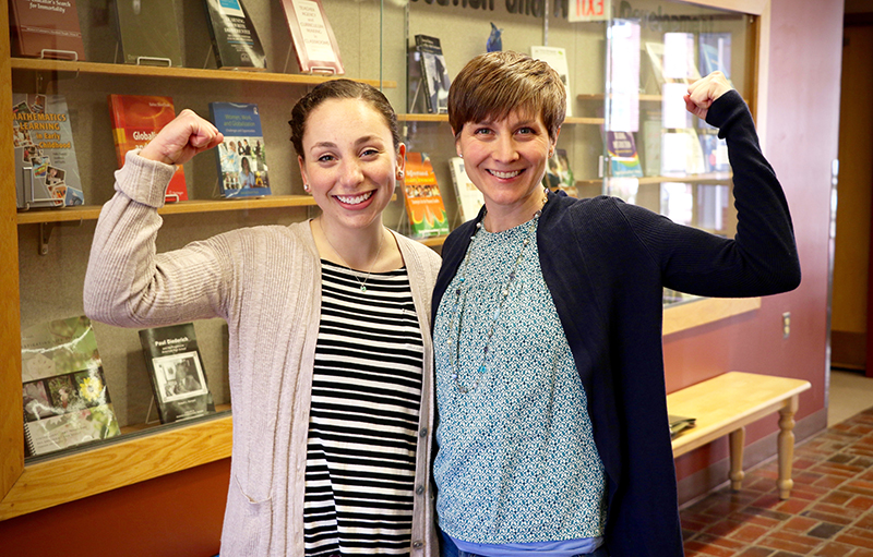 Gillian Williams, AAUW club president and Laura Cutler, HDFS doctoral student, club member