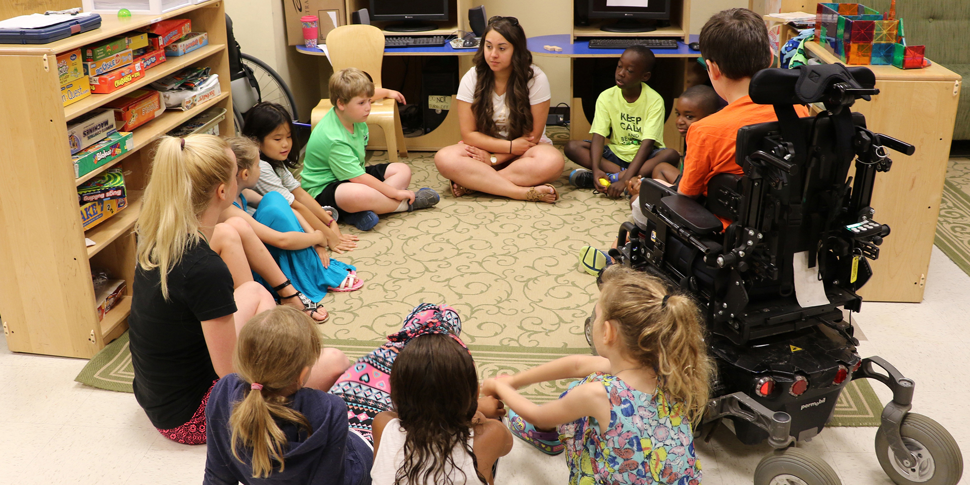 Teacher in inclusive classroom