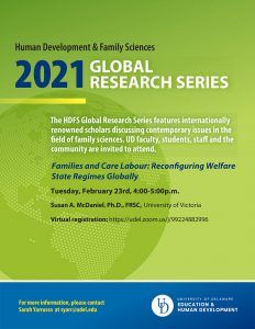 Global Research Series flyer for Spring 2021